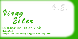 virag eiler business card