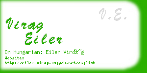 virag eiler business card